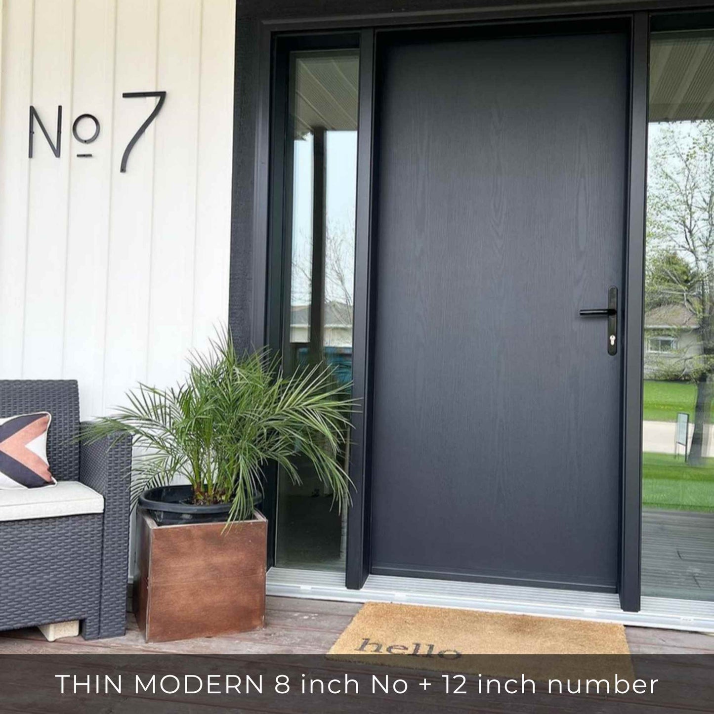 12 inch THIN MODERN House Numbers and Letters