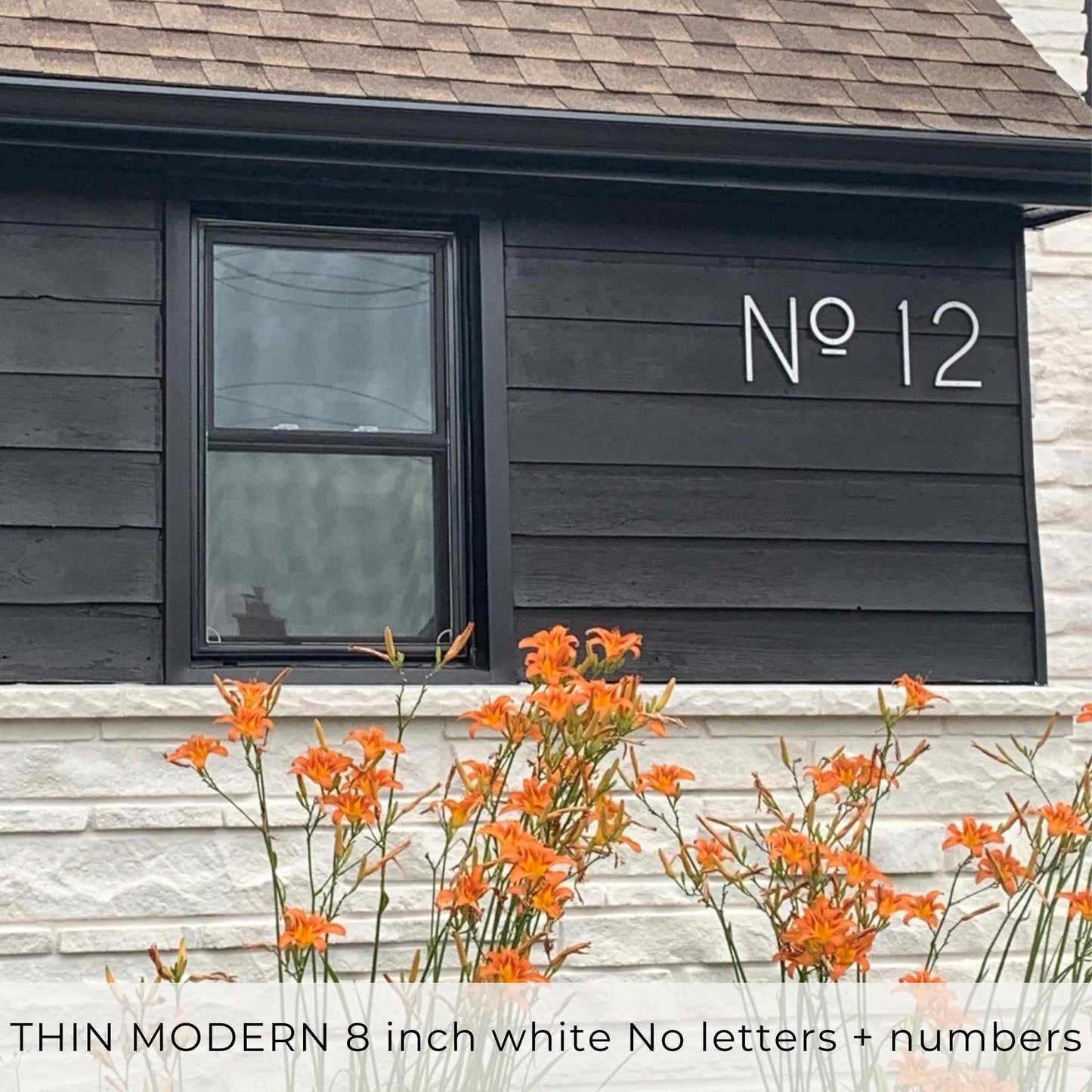 THIN MODERN House No. letters for address sign