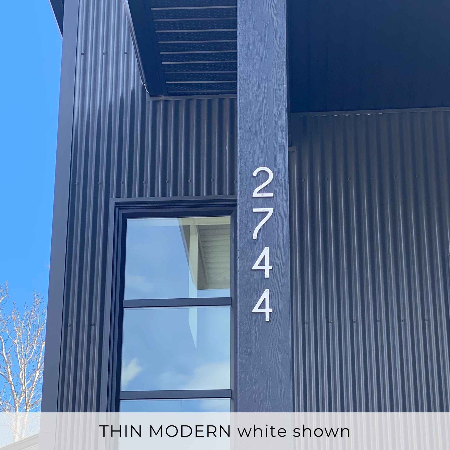4 inch THIN MODERN house numbers and letters