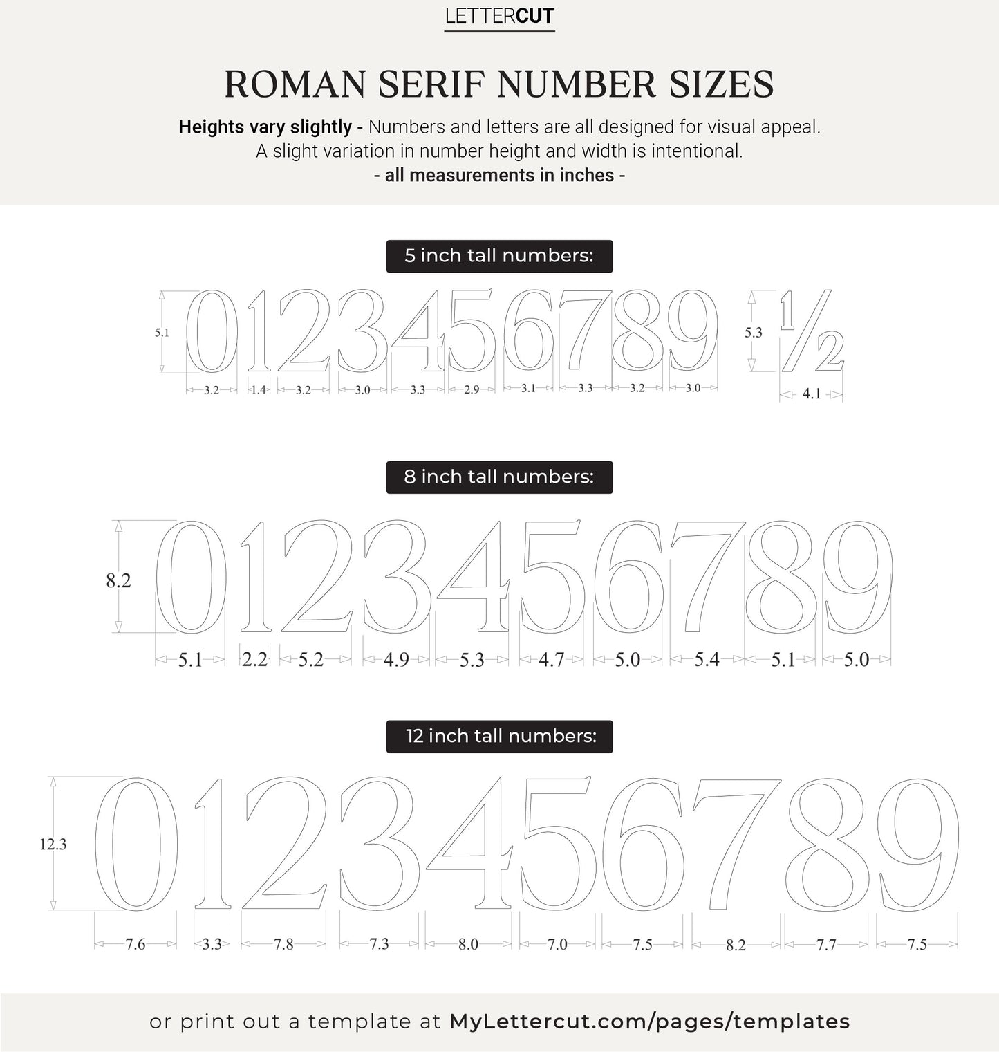 Black ROMAN SERIF business and address sign letters