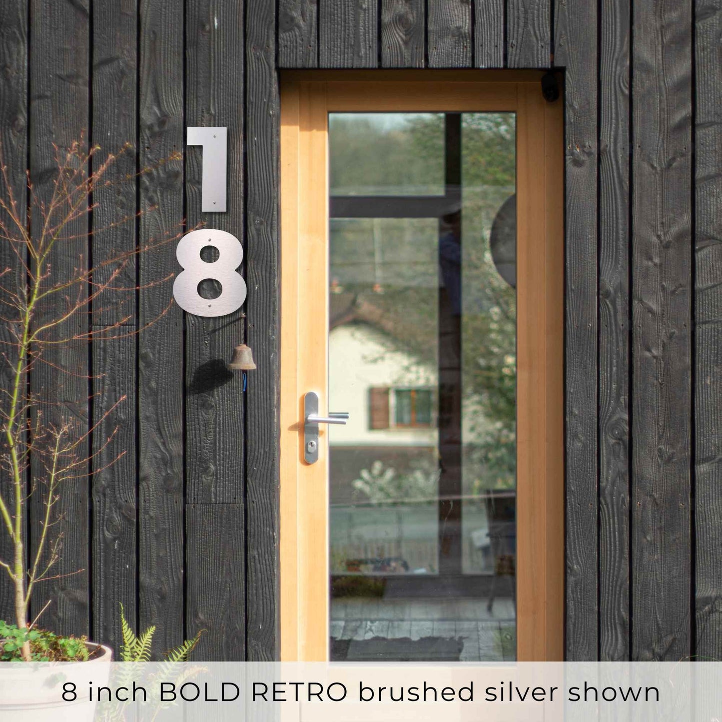 8 inch BOLD RETRO House Numbers