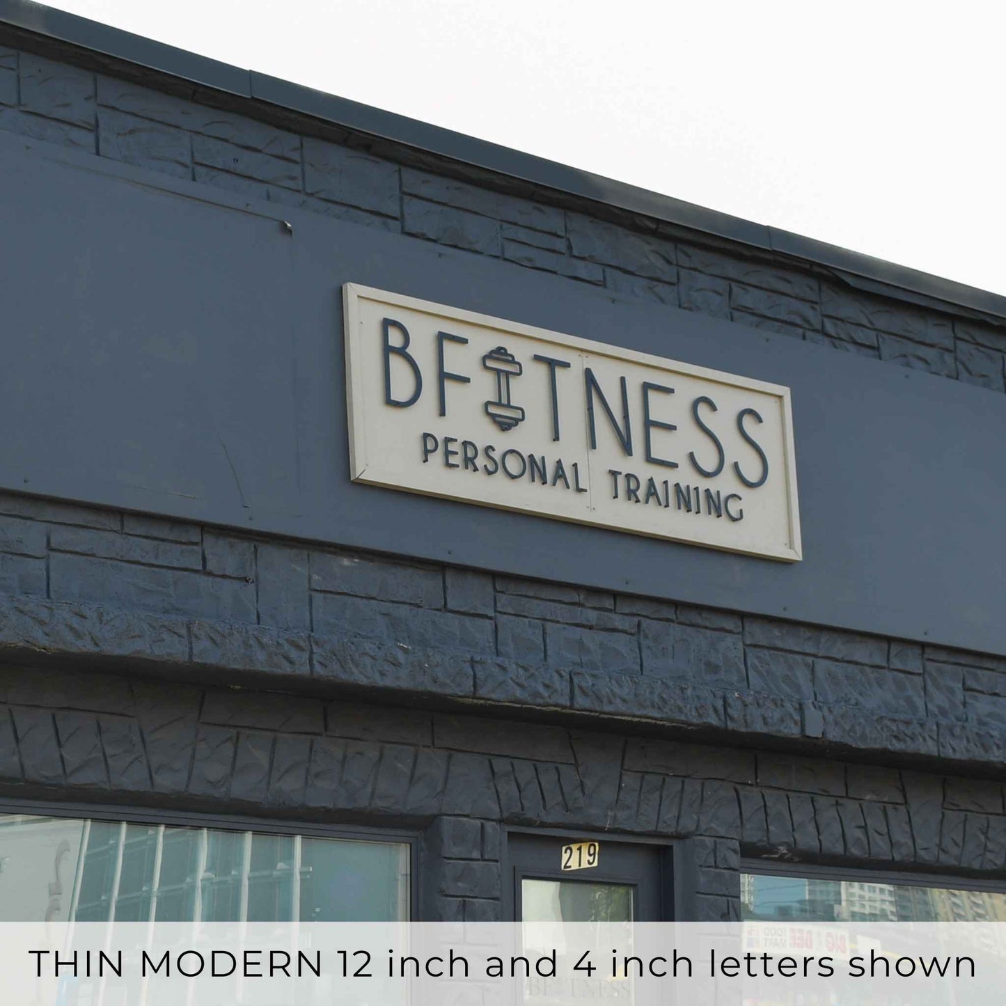 4 inch THIN MODERN house numbers and letters