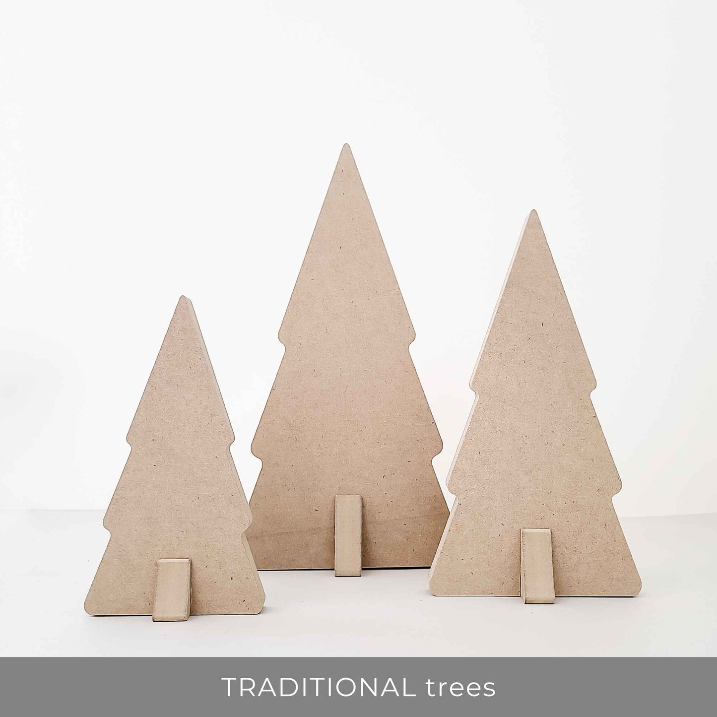 Traditional Wooden tree decor Modern Christmas decor 