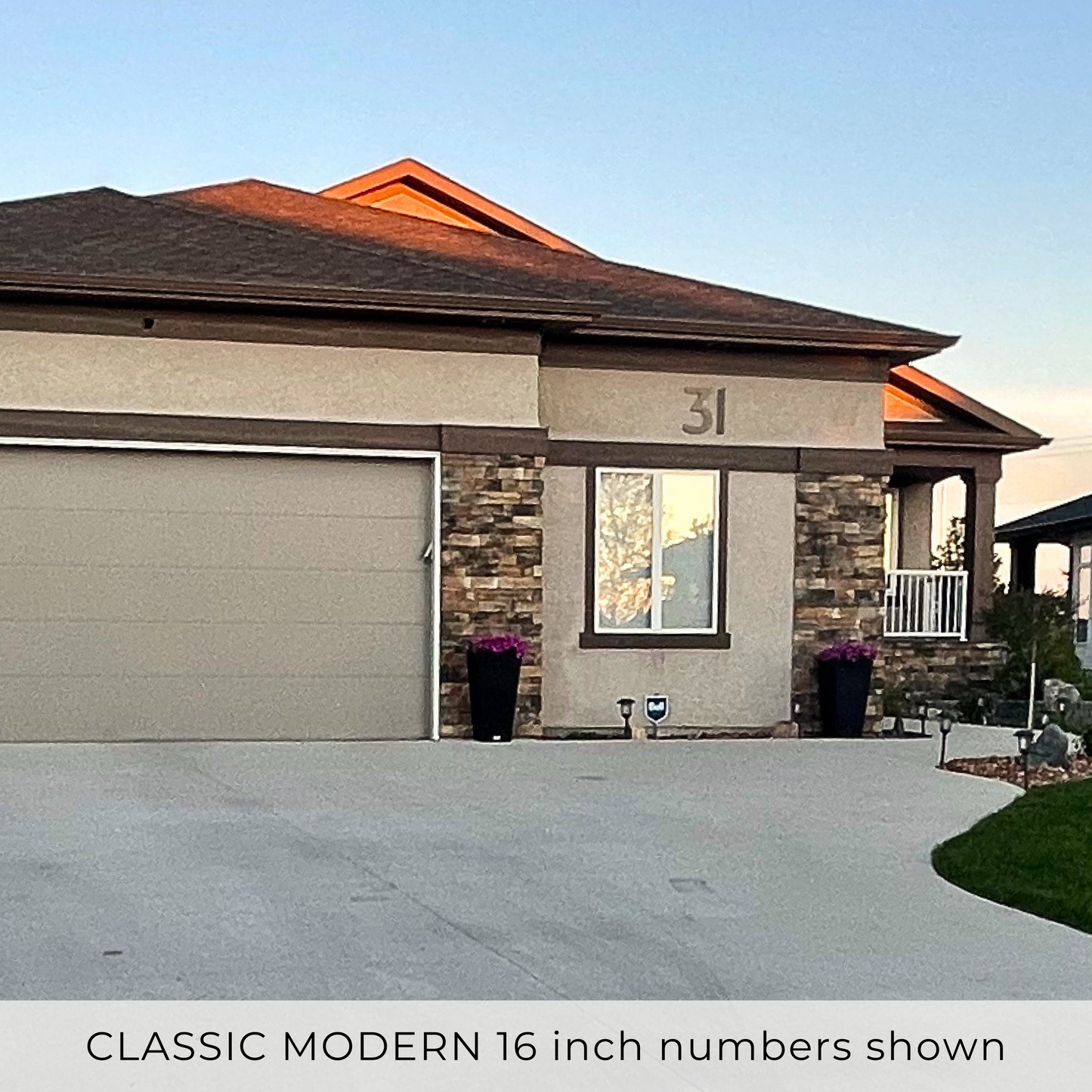 16 inch CLASSIC MODERN house numbers and letters