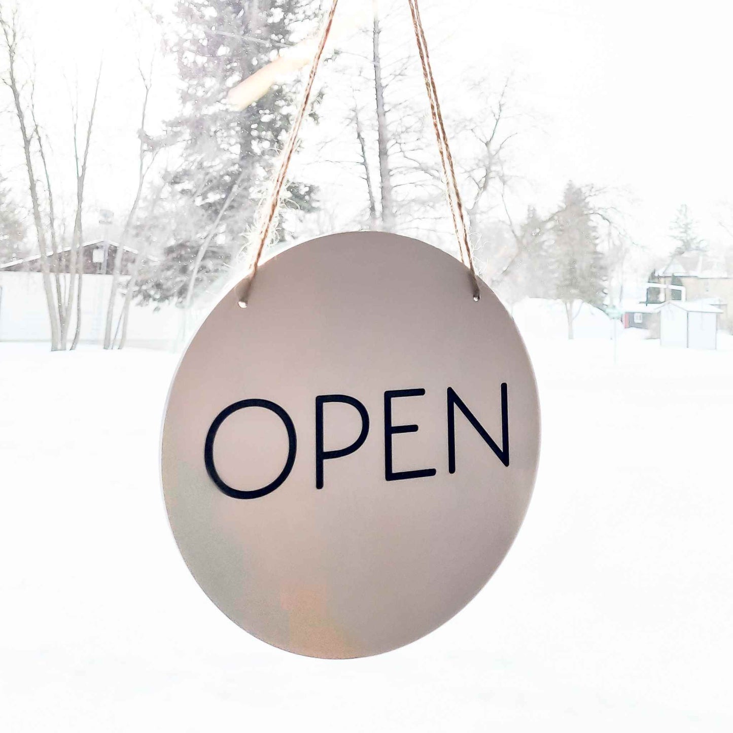 Open window sign for salon and retail store sign