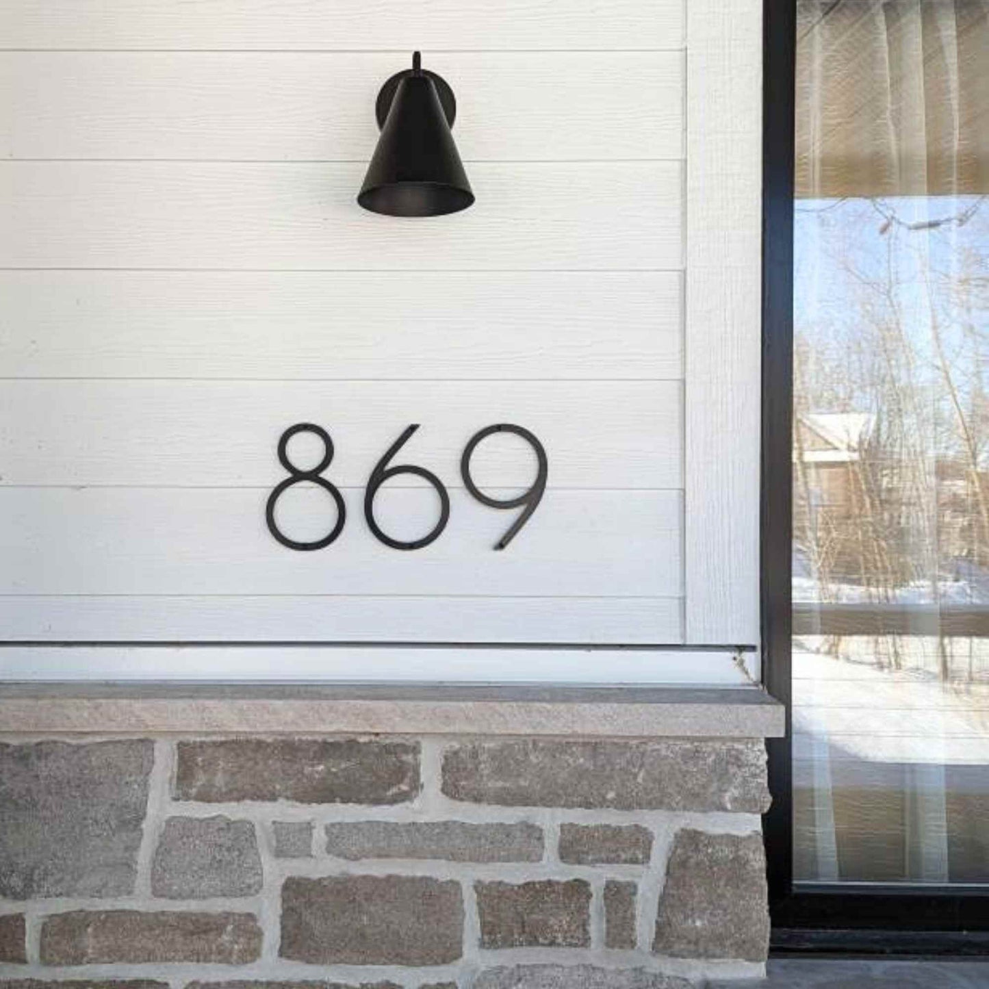 8 inch THIN MODERN house numbers and letters