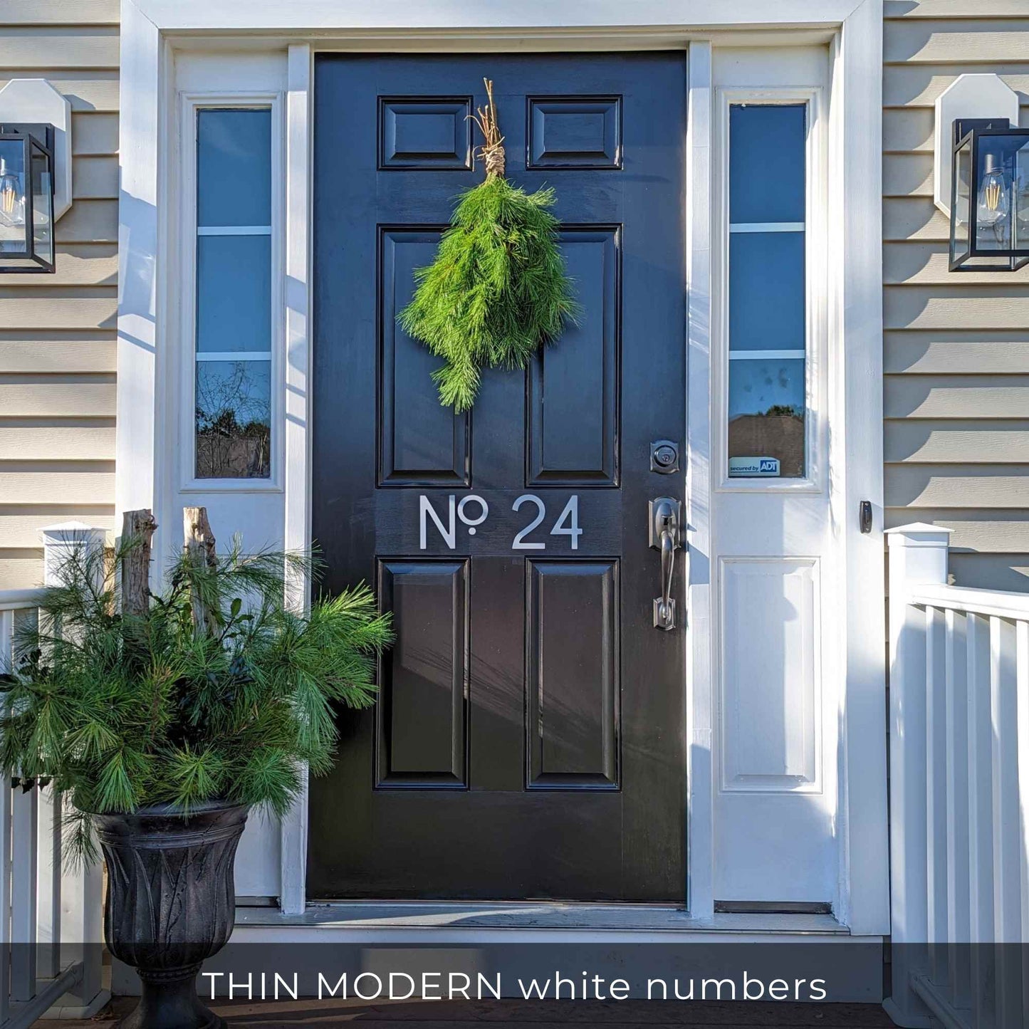 5 inch THIN MODERN address numbers and letters