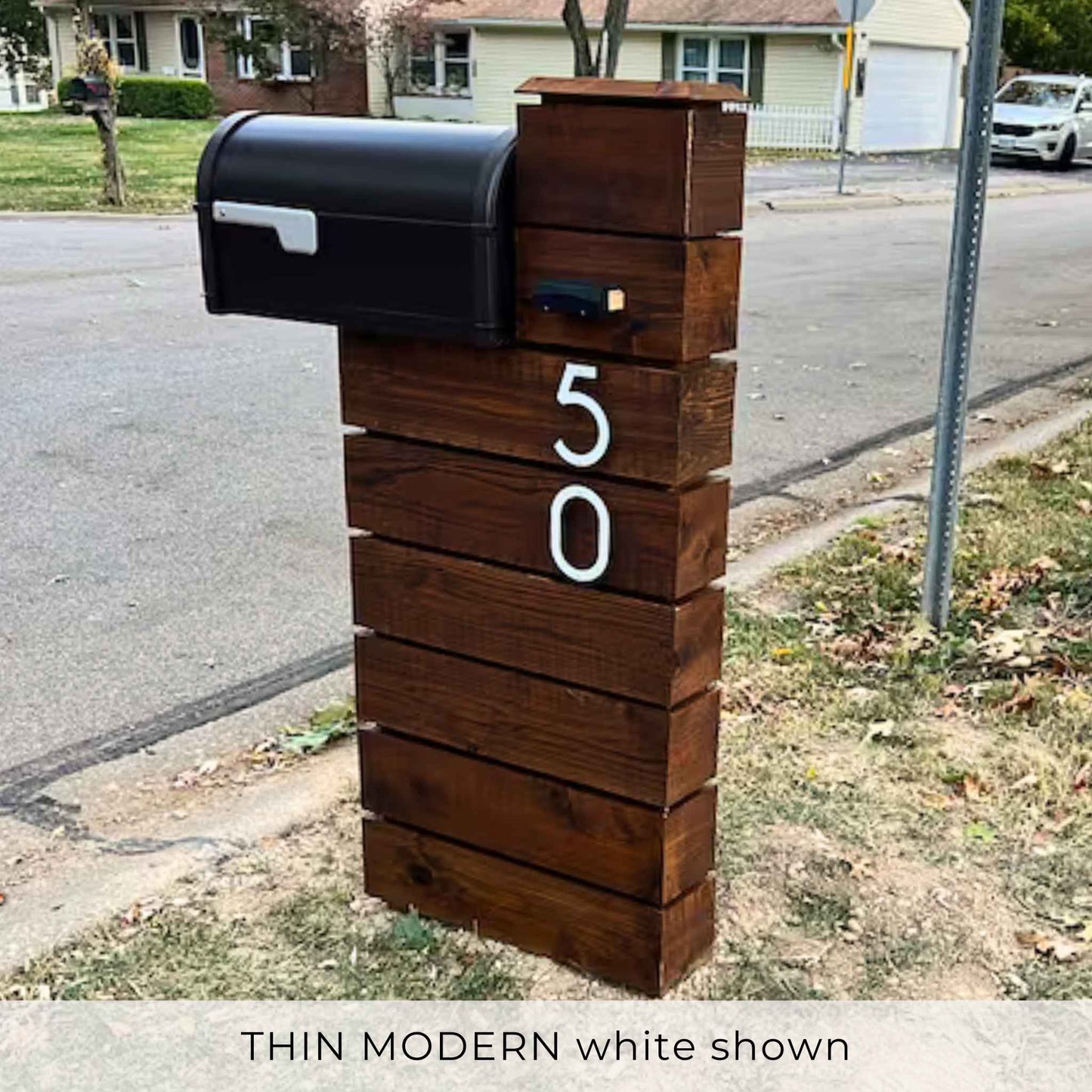 4 inch THIN MODERN house numbers and letters
