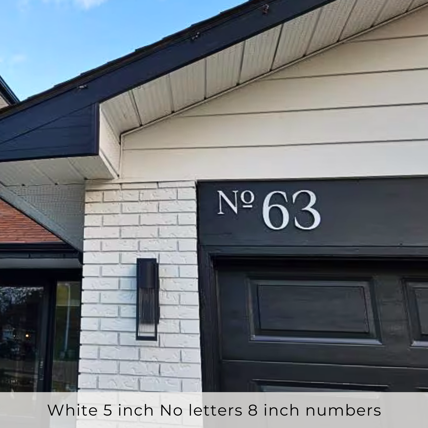 8 inch ROMAN SERIF house numbers for modern address signs