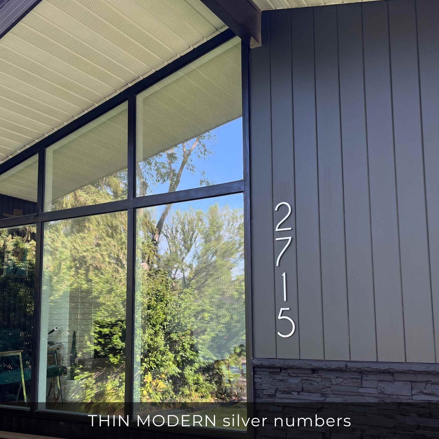 8 inch THIN MODERN house numbers and letters