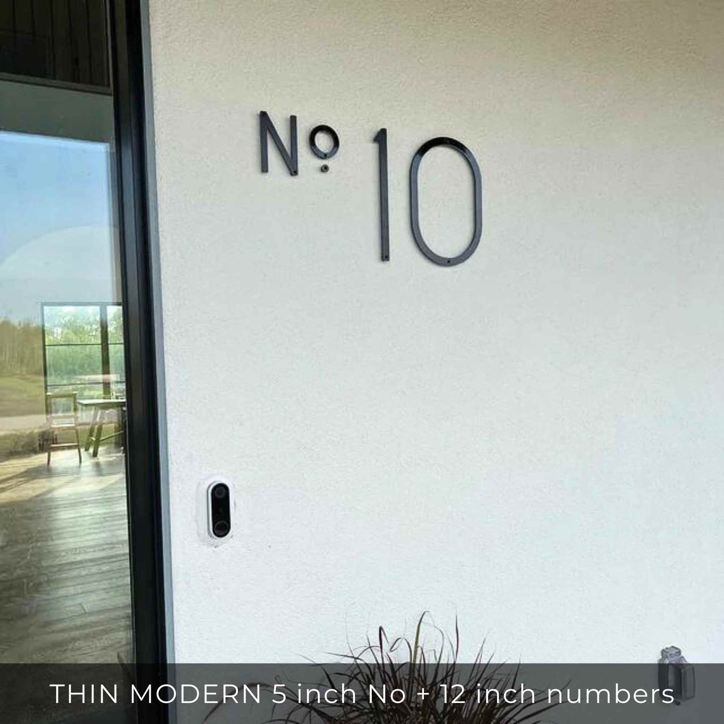 5 inch THIN MODERN address numbers and letters