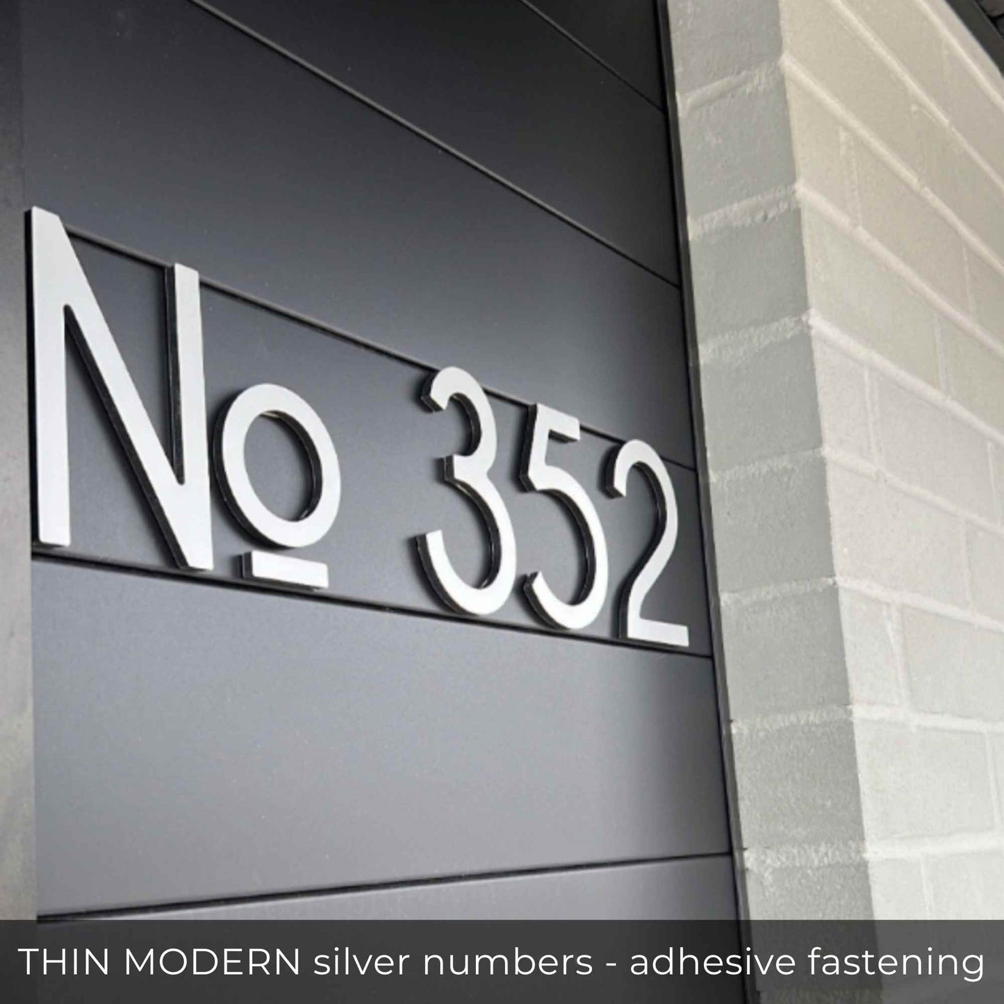 5 inch THIN MODERN address numbers and letters