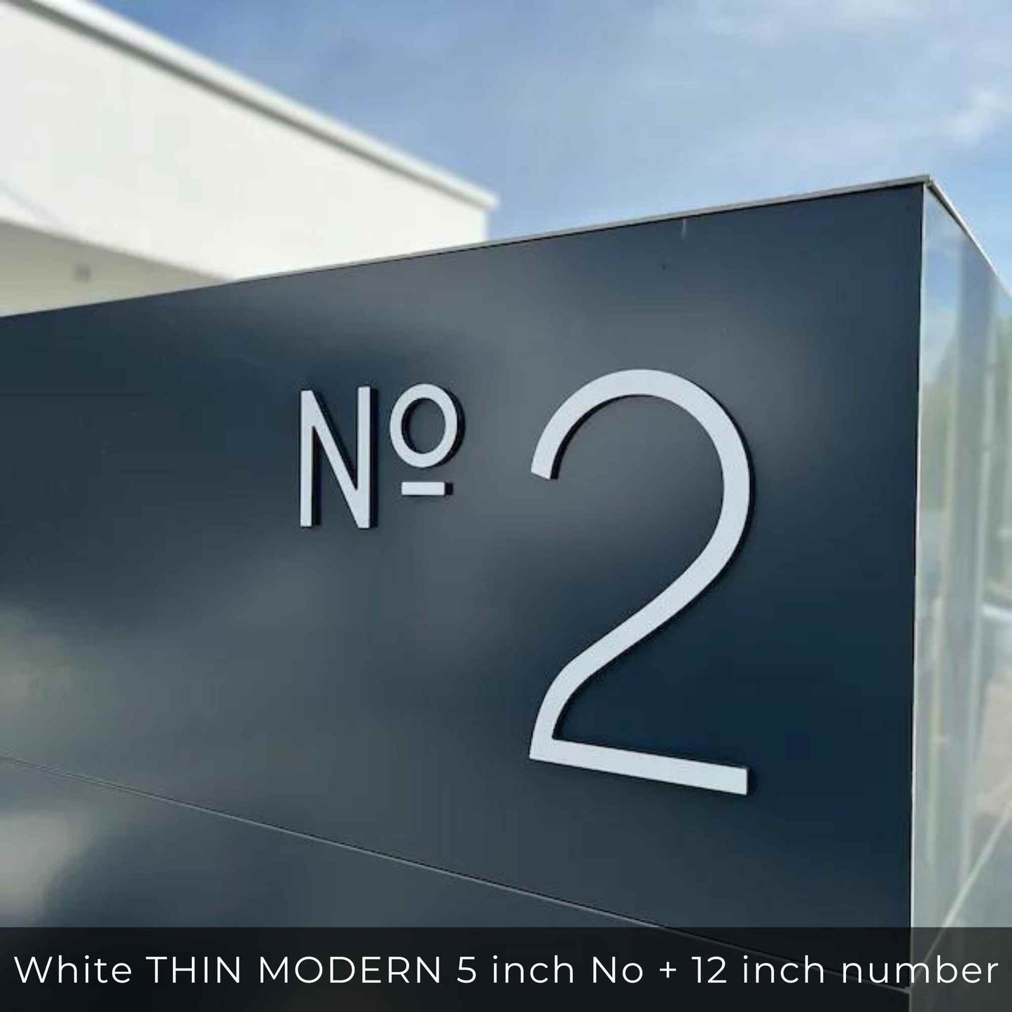 12 inch THIN MODERN House Numbers and Letters
