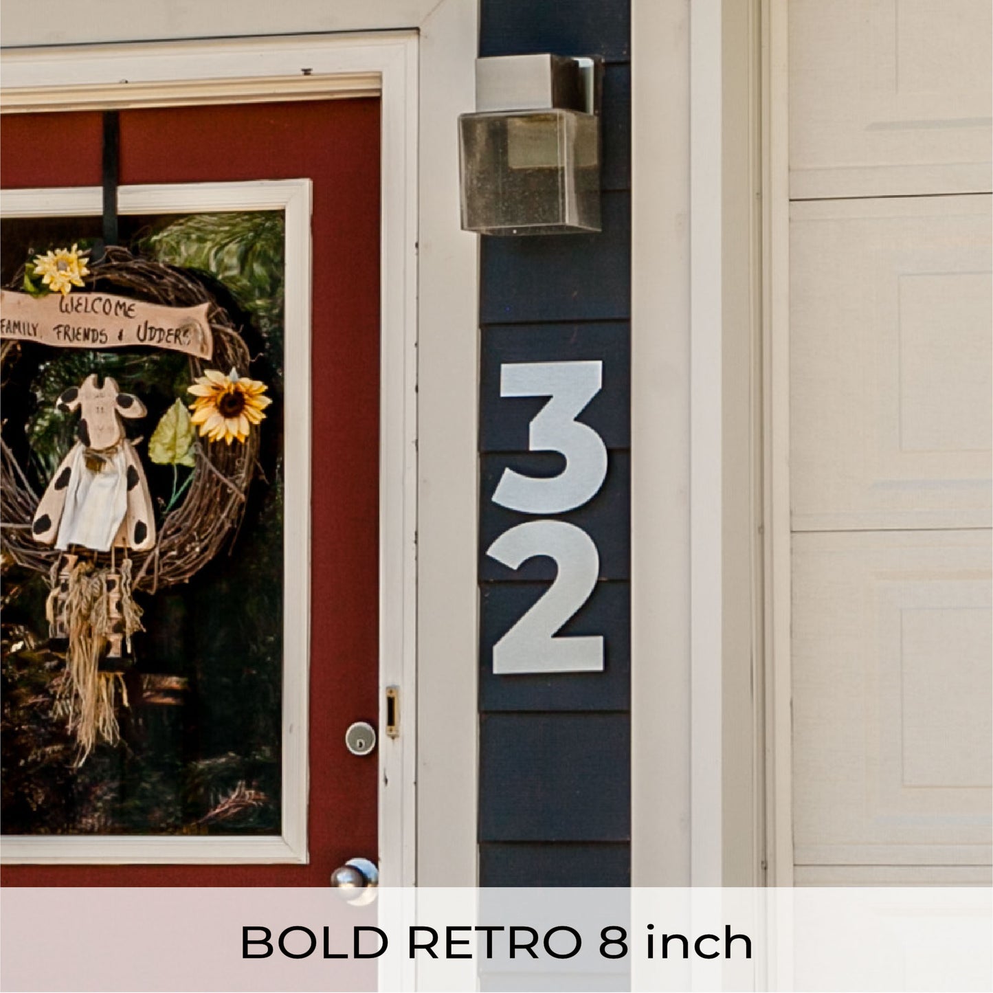 8 inch BOLD RETRO House Numbers