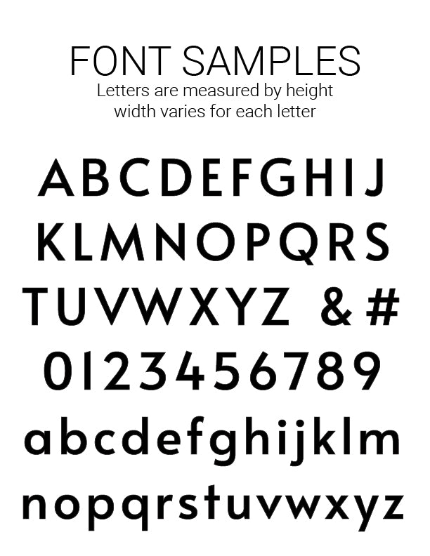 Black CLASSIC MODERN business and address sign letters