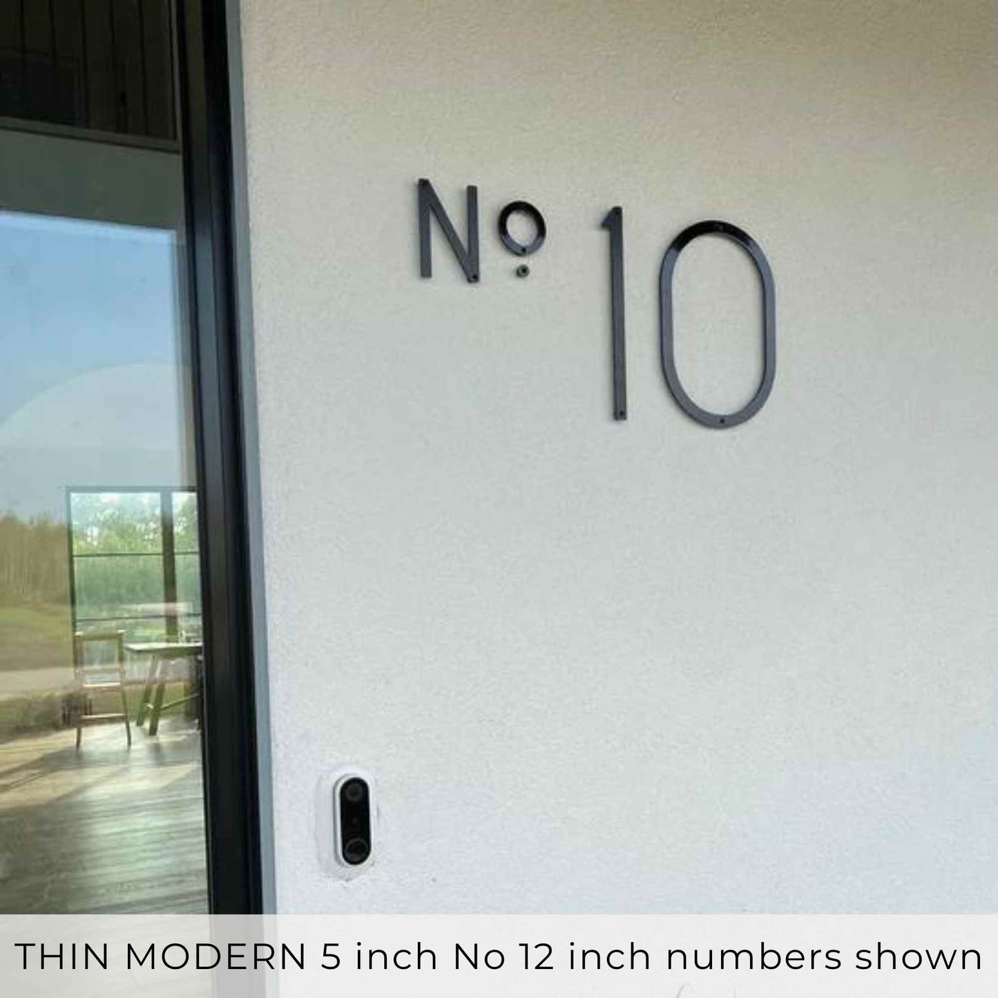 THIN MODERN House No. letters for address sign