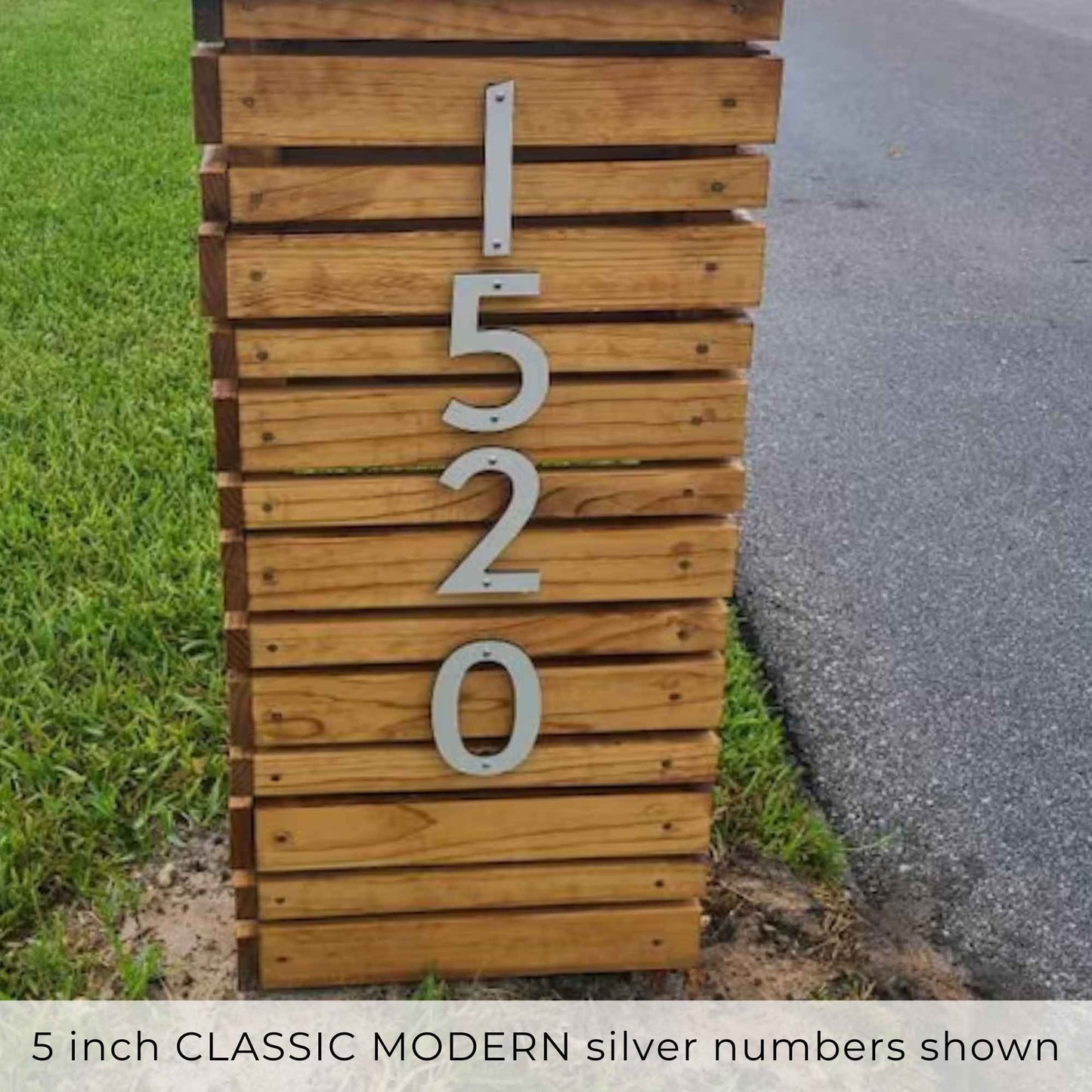 5 inch CLASSIC MODERN house numbers for address signs