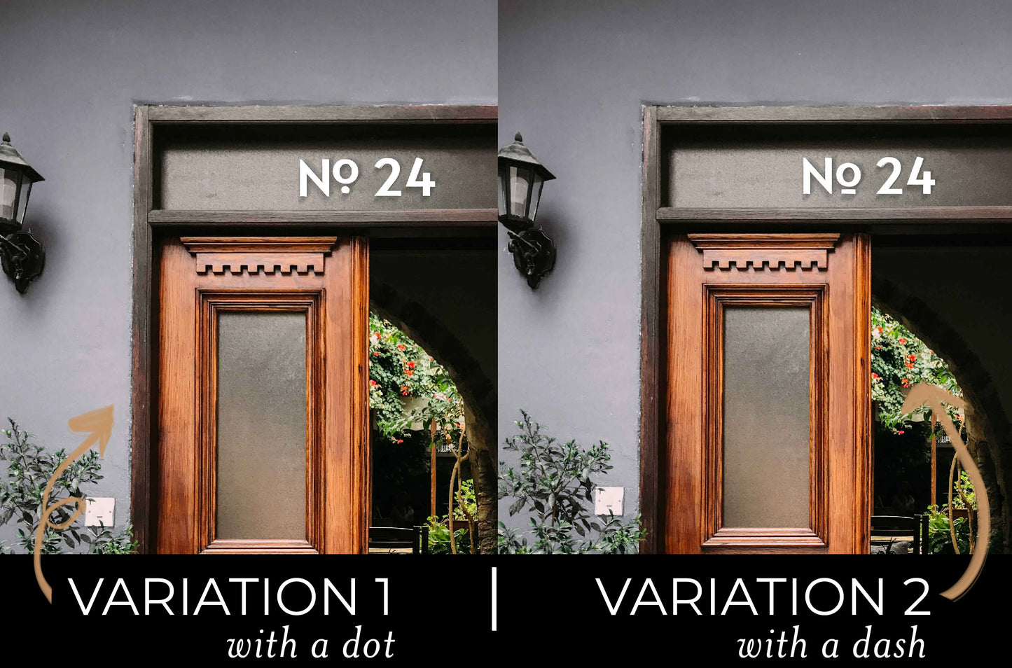 5 inch CLASSIC MODERN house numbers for address signs