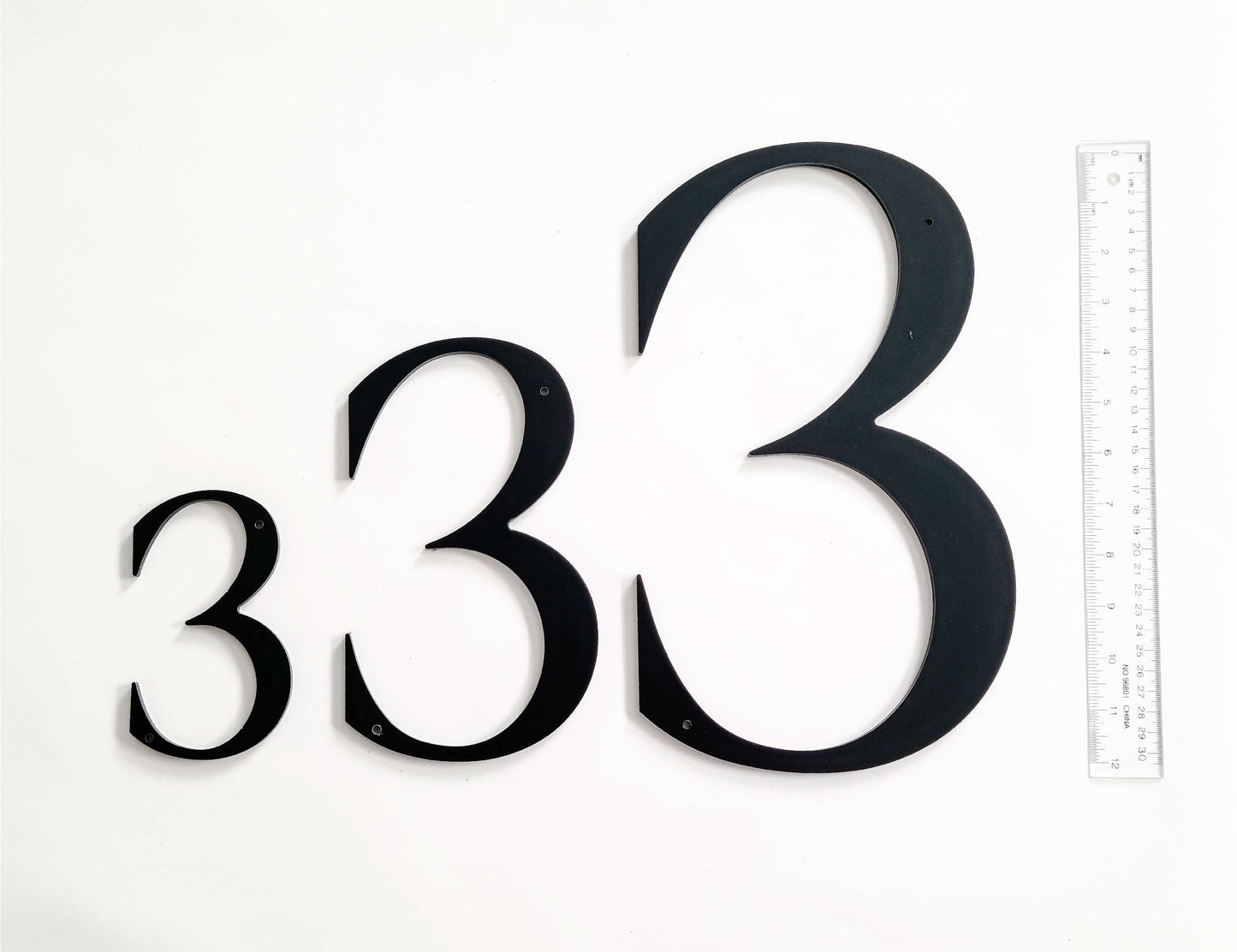 ROMAN SERIF house number sizes