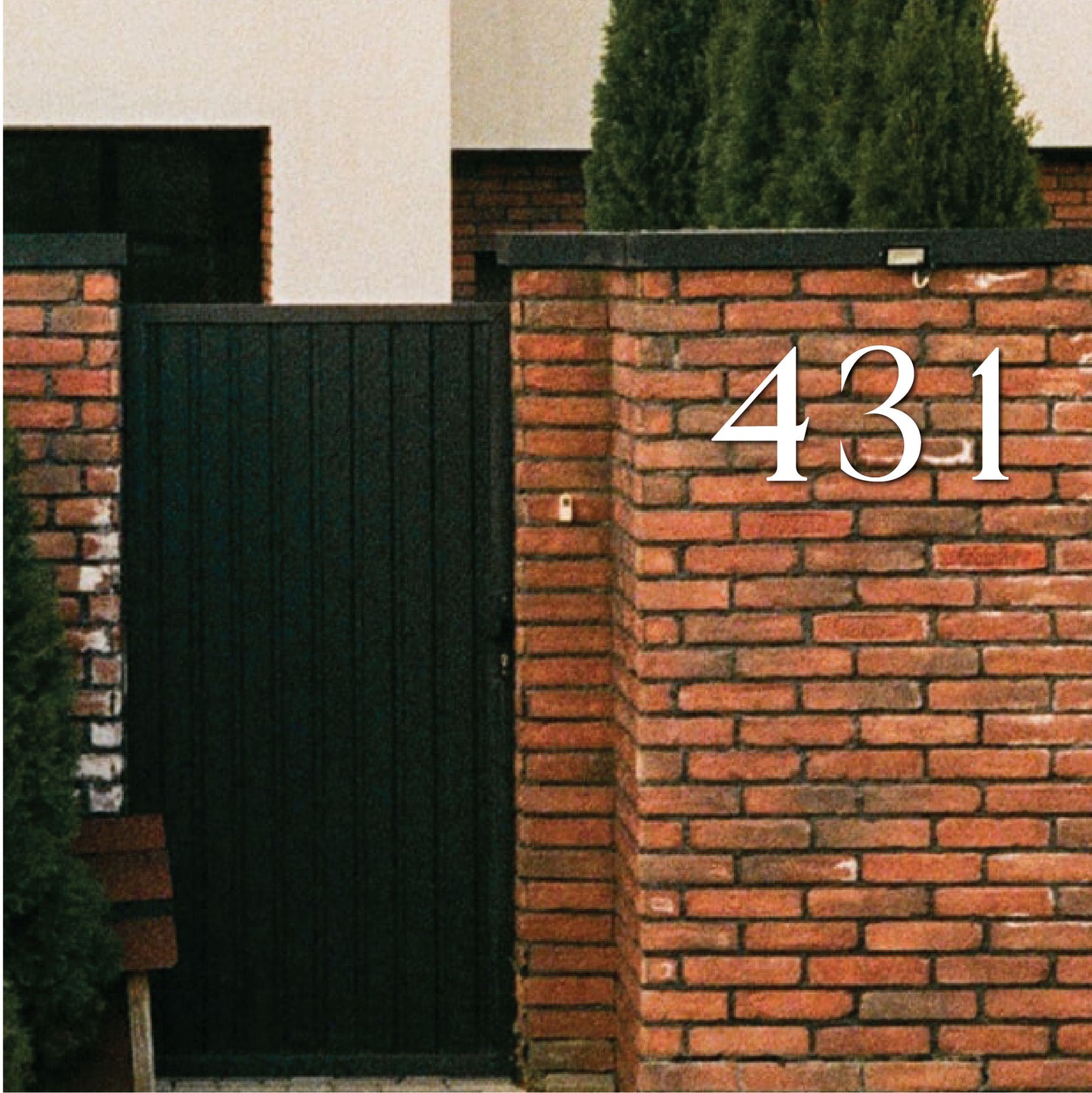 12 inch ROMAN SERIF house numbers for modern address signs