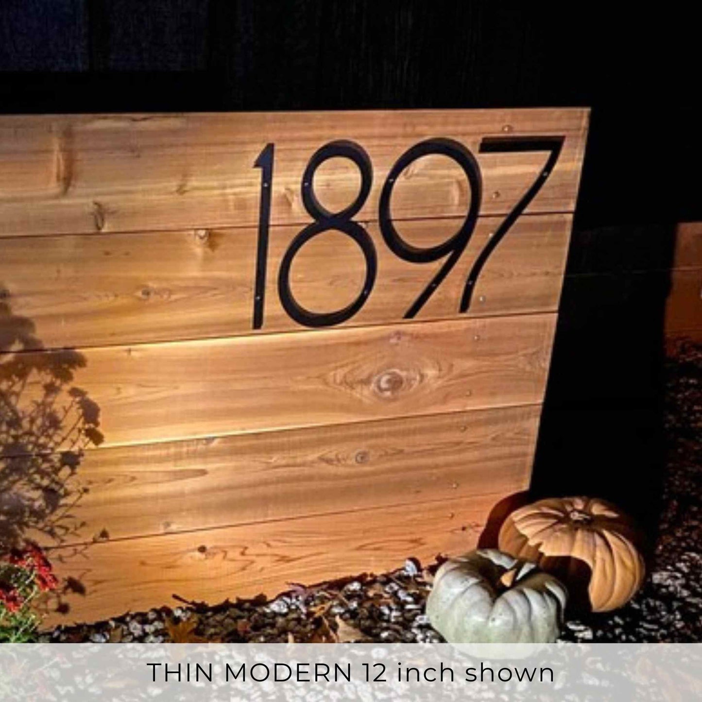 THIN MODERN black house numbers and letters