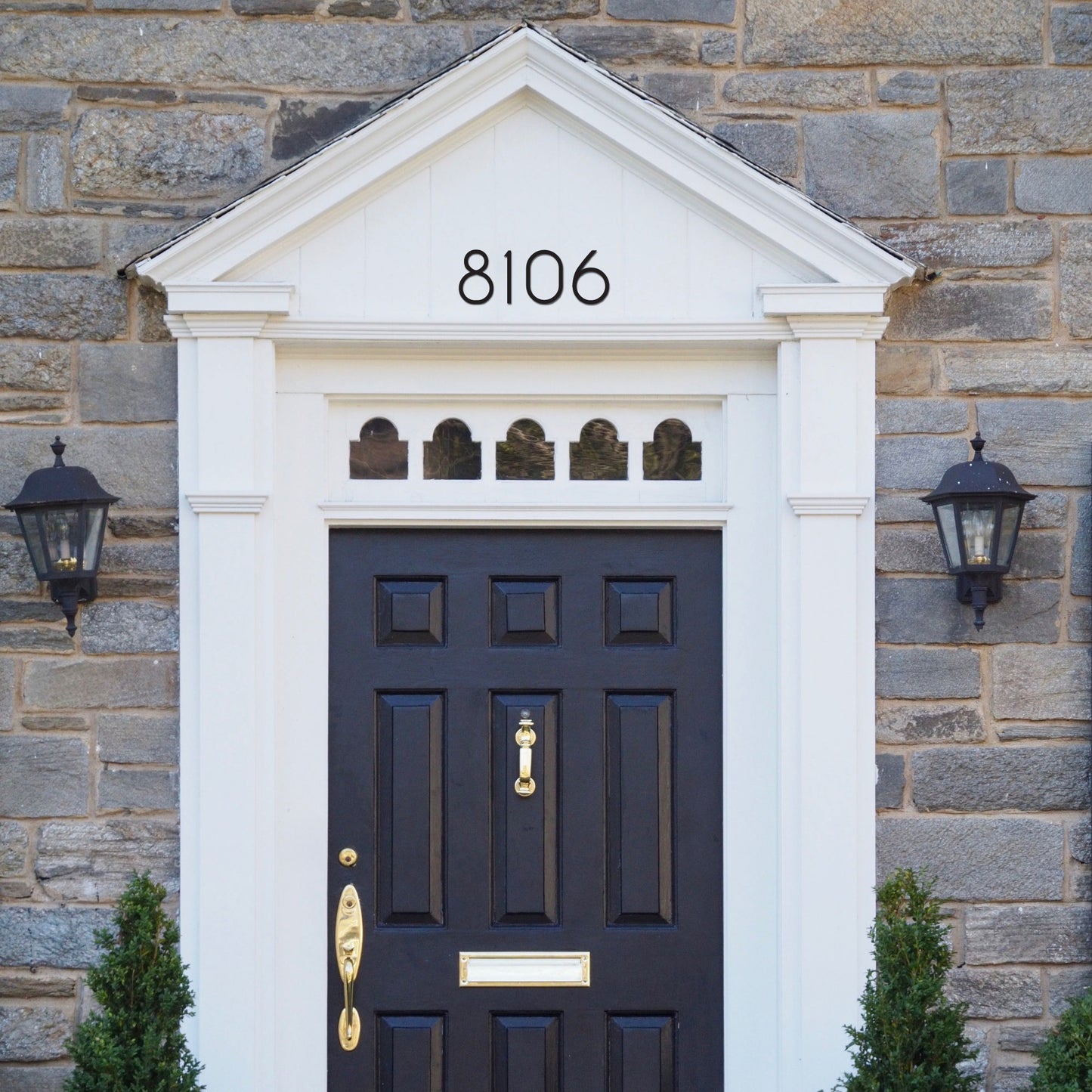 6 inch THIN MODERN house numbers and letters