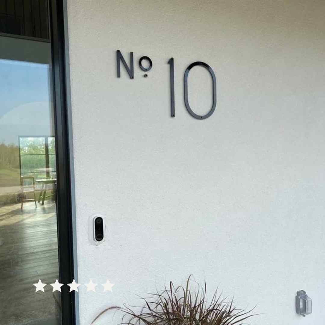 12 inch THIN MODERN address numbers and letters