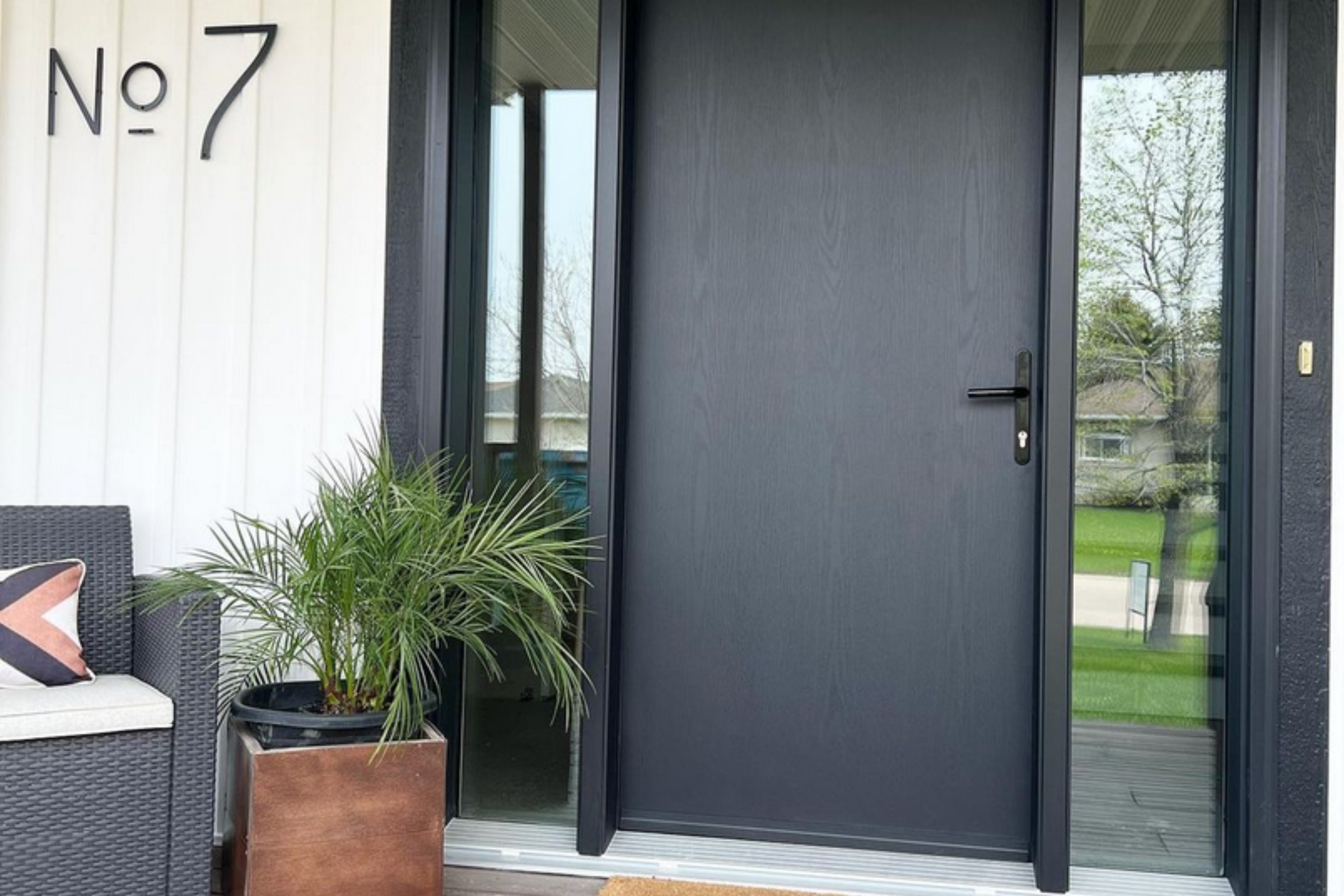 THIN MODERN house numbers and letters with standoffs for a floating number look
