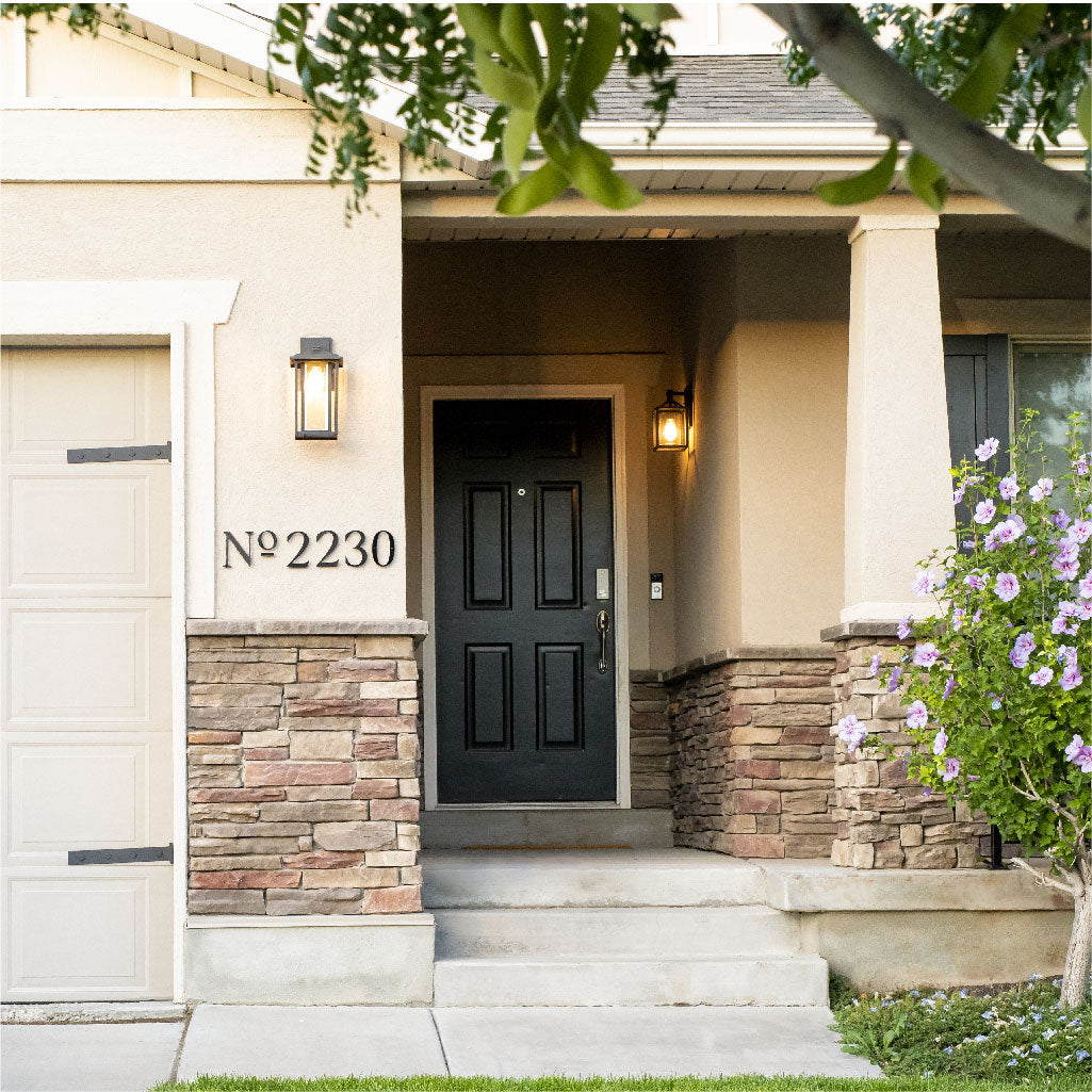 traditional serif house numbers for address signs