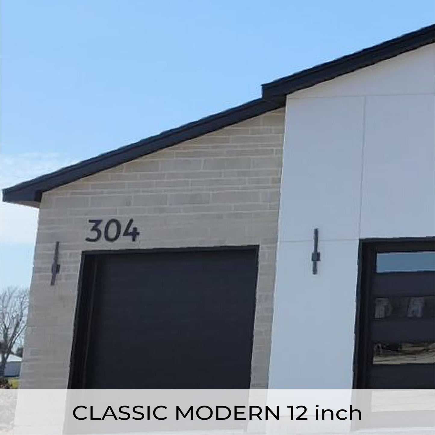 12 inch CLASSIC MODERN house numbers and letters