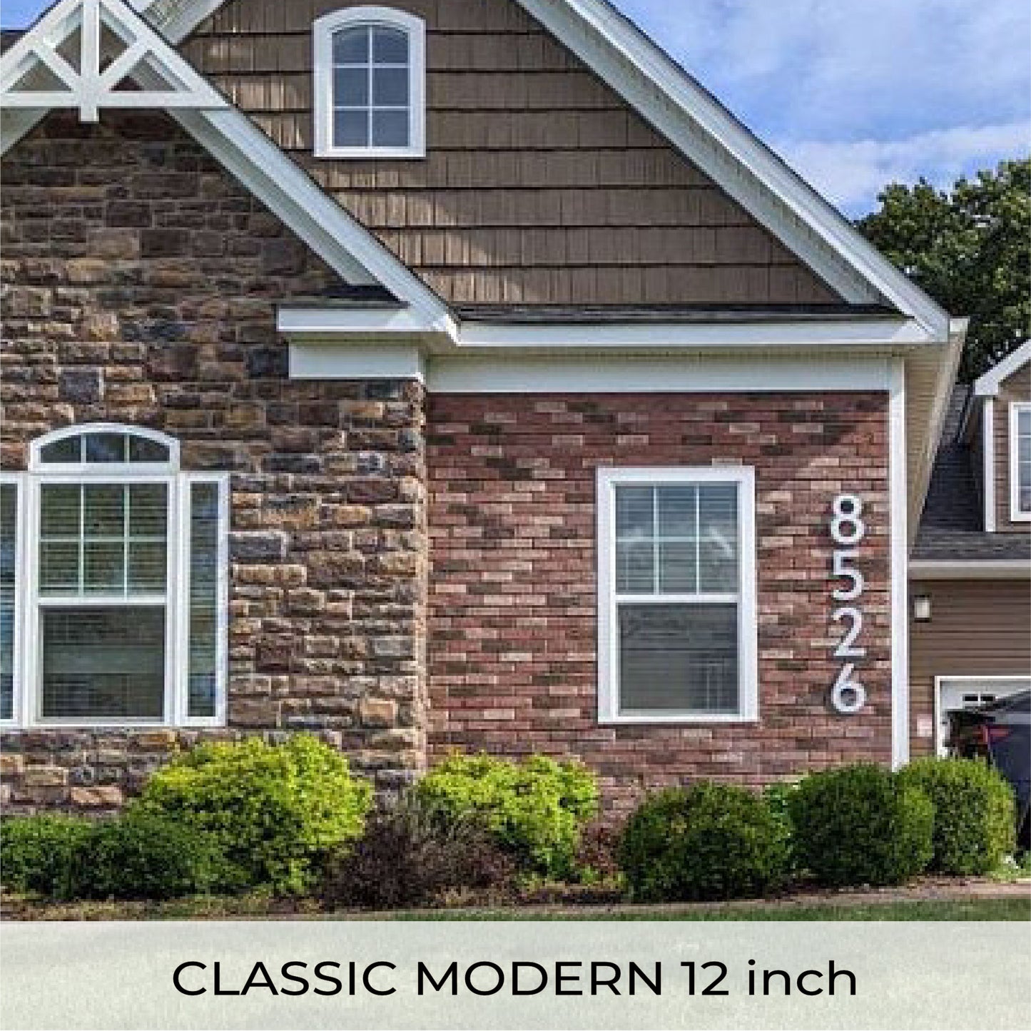 white CLASSIC MODERN house numbers and letters