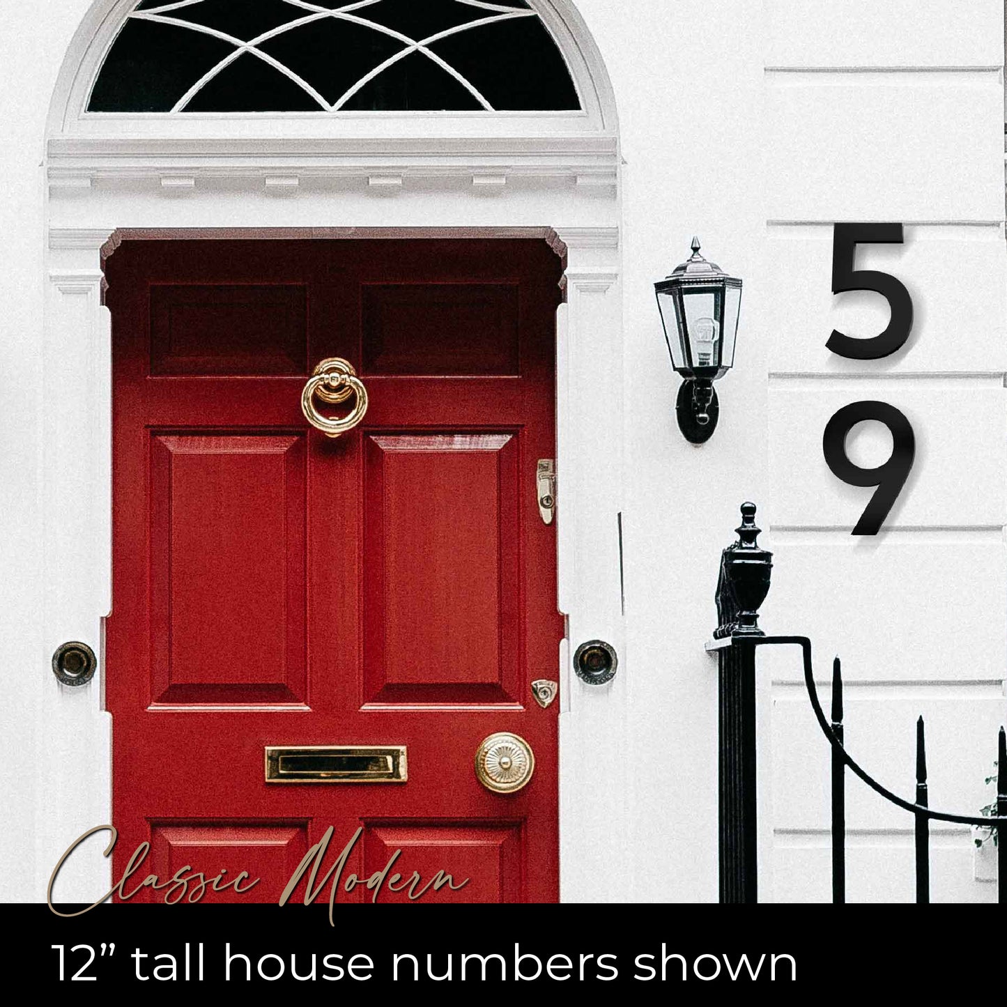 Black CLASSIC MODERN House numbers