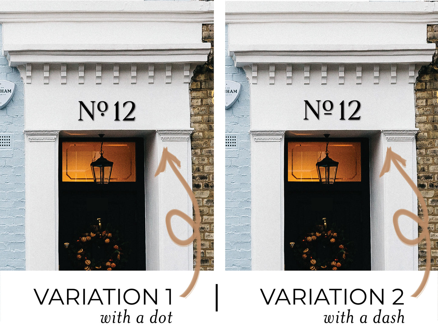 ROMAN SERIF house numbers and No letters