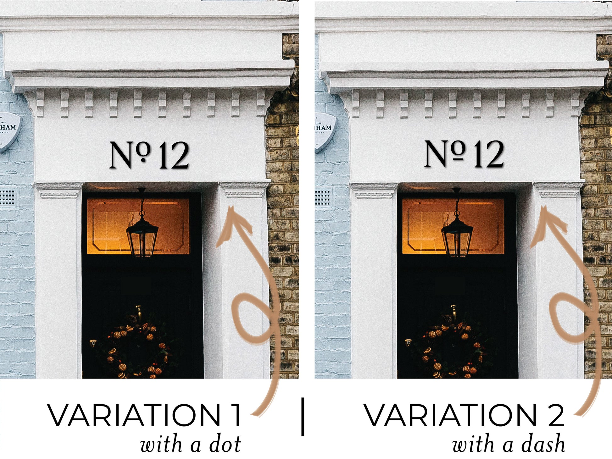 ROMAN SERIF house numbers and No letters