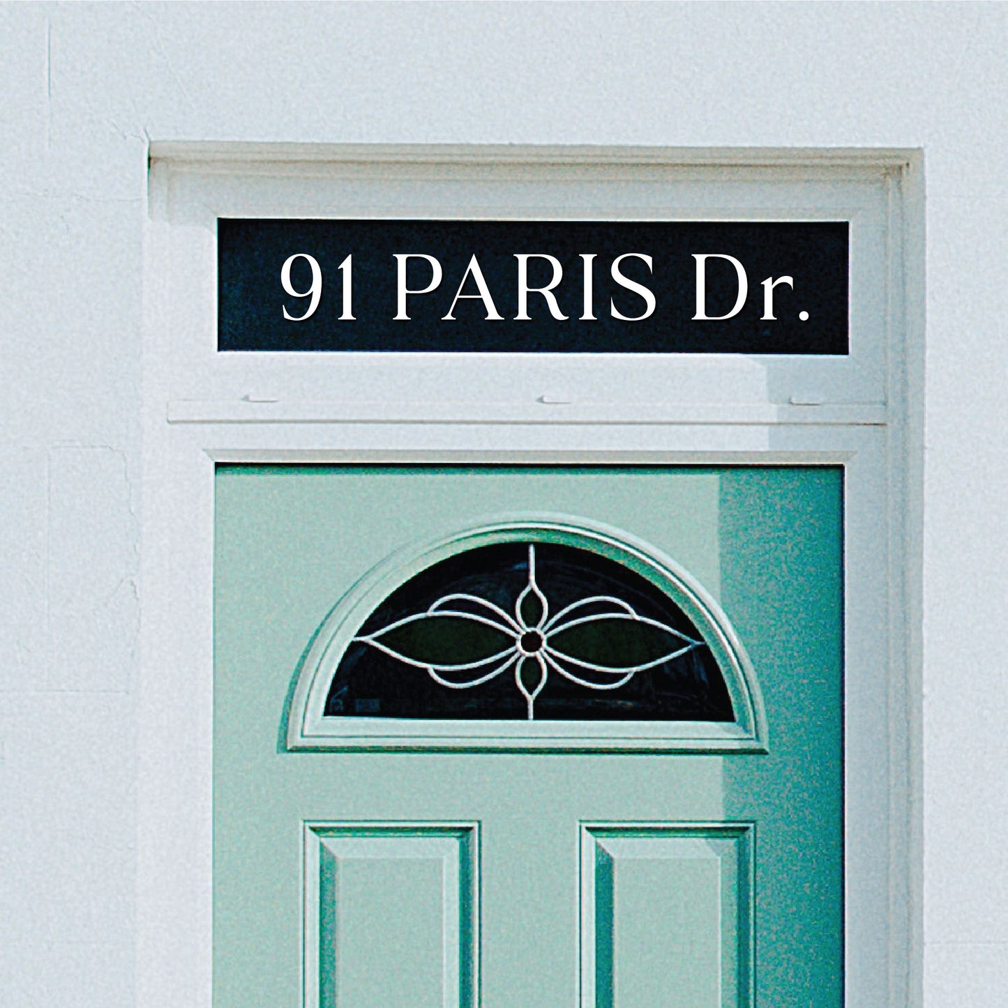 white ROMAN SERIF house numbers and letters