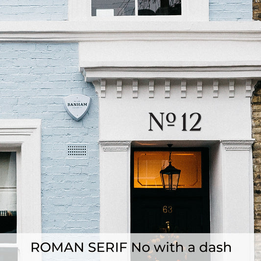 ROMAN SERIF house numbers and No letters 