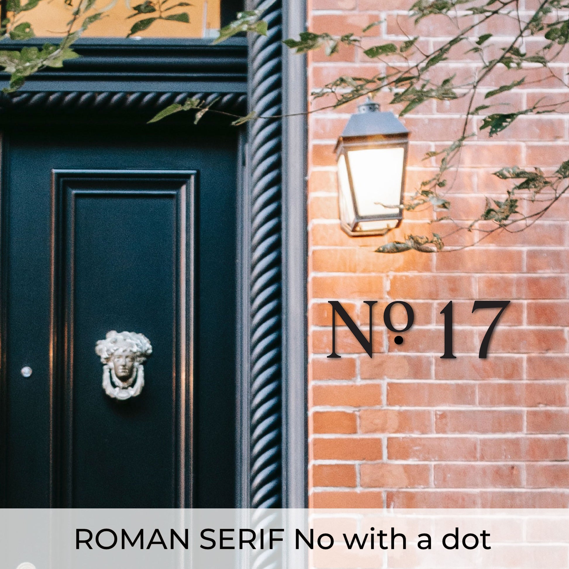 ROMAN SERIF house numbers and No letters