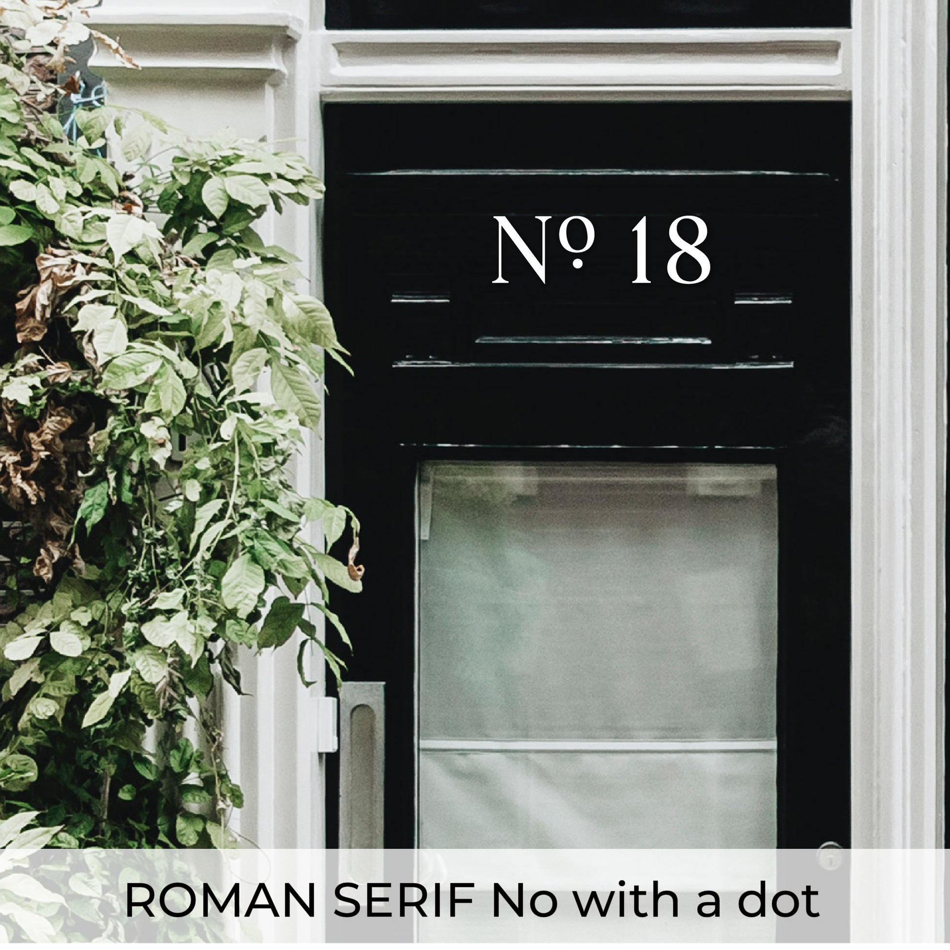 ROMAN SERIF house numbers and No letters