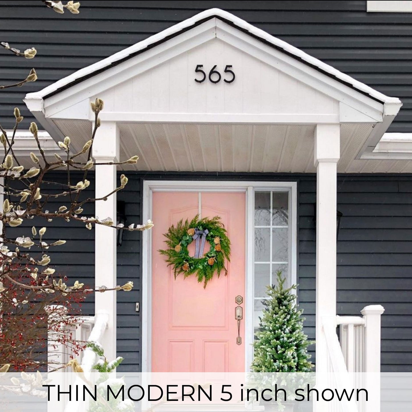 THIN MODERN black house numbers and letters