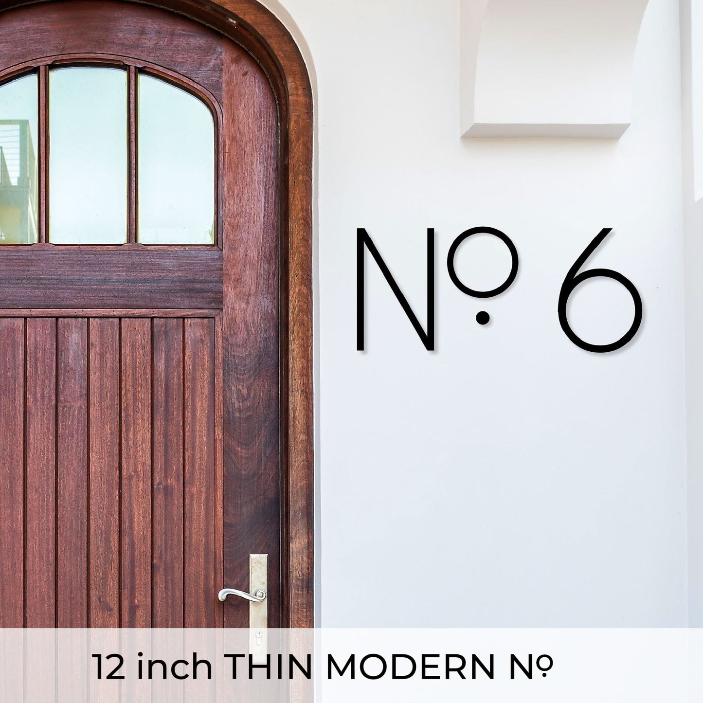 black THIN MODERN house numbers and No letters