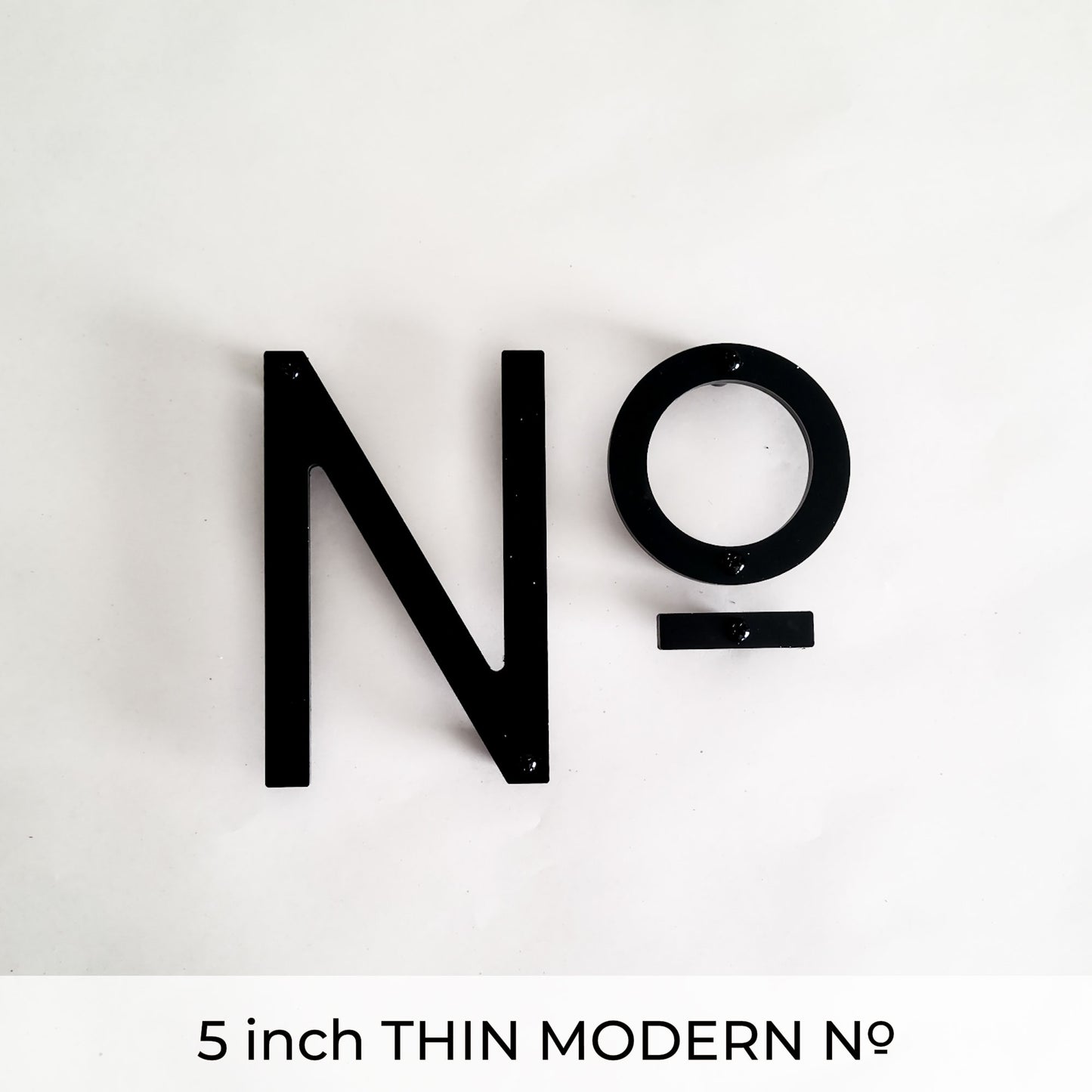 black THIN MODERN house numbers and No letters