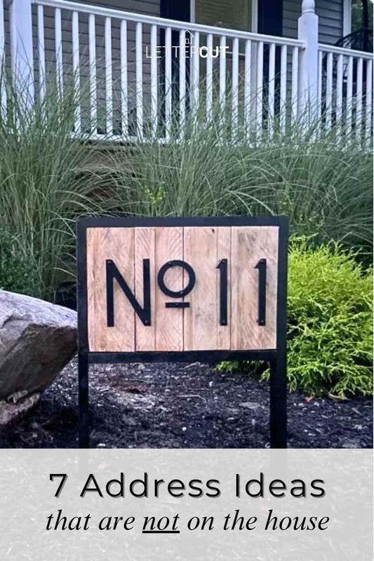 House number sign ideas for front yard landscaping