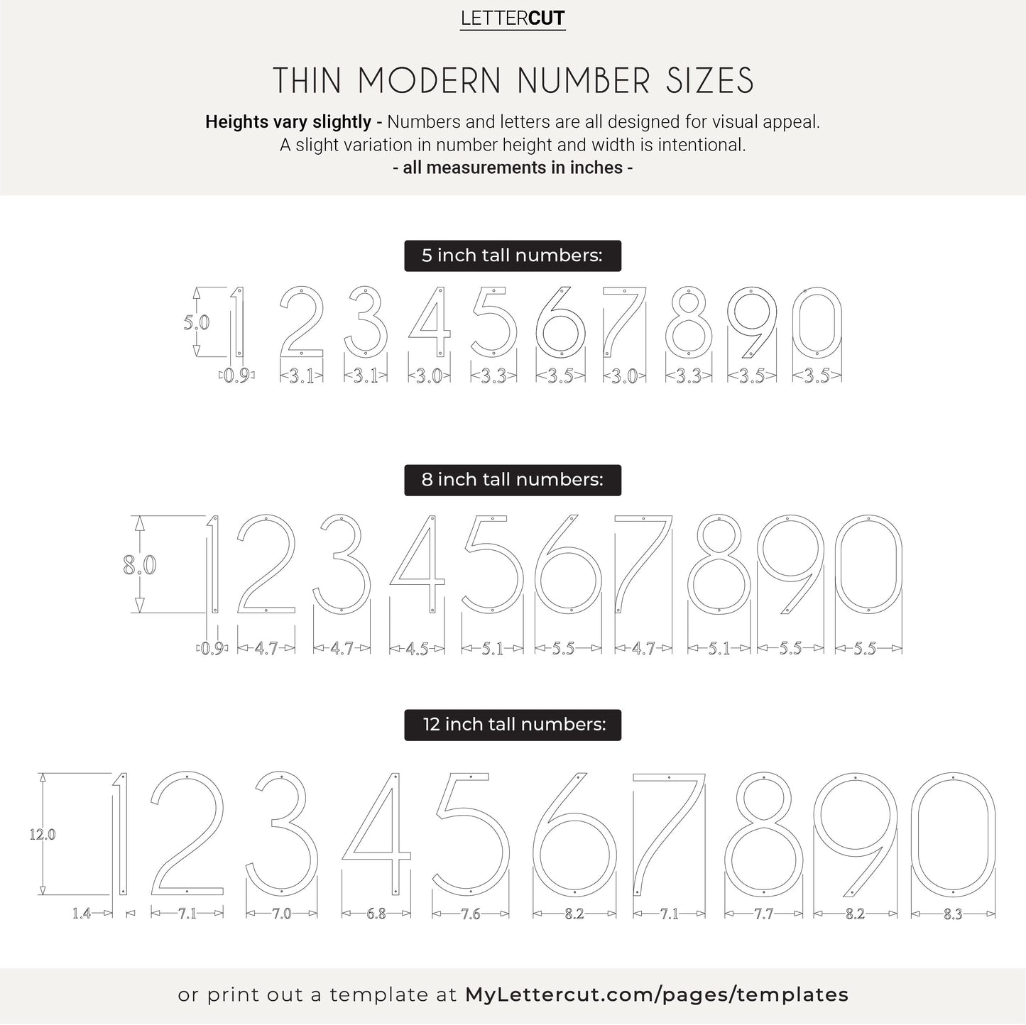 THIN MODERN black business and address sign letters