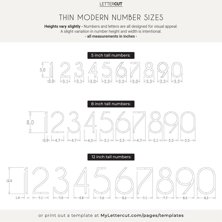 THIN MODERN black business and address sign letters – LETTERCUT
