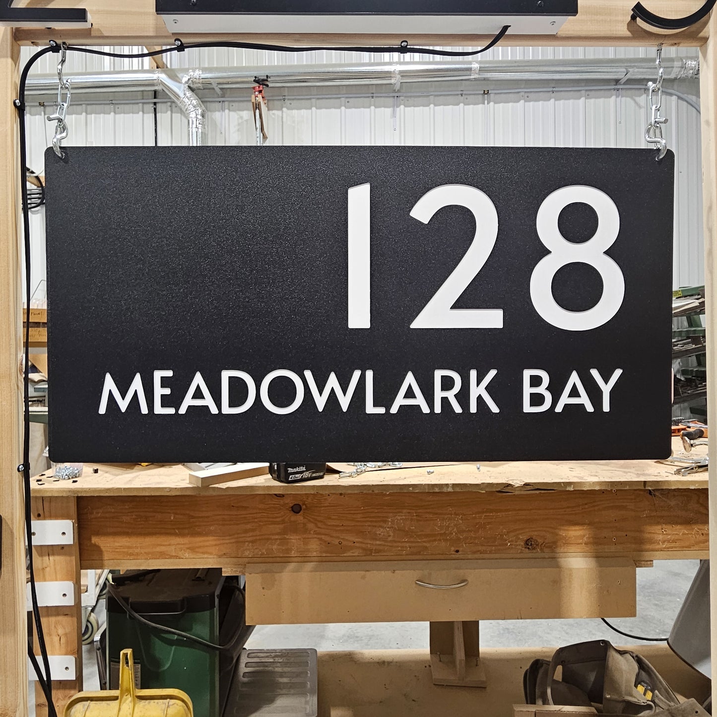 Engraved Address Sign with personalized name and street options