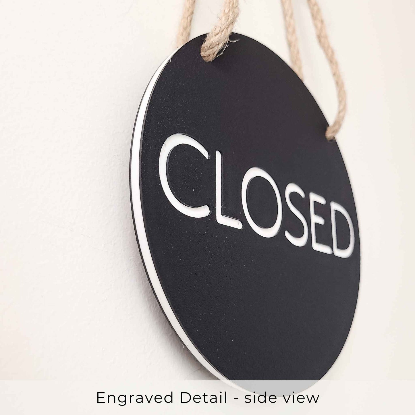 Black Open and Closed Window Sign