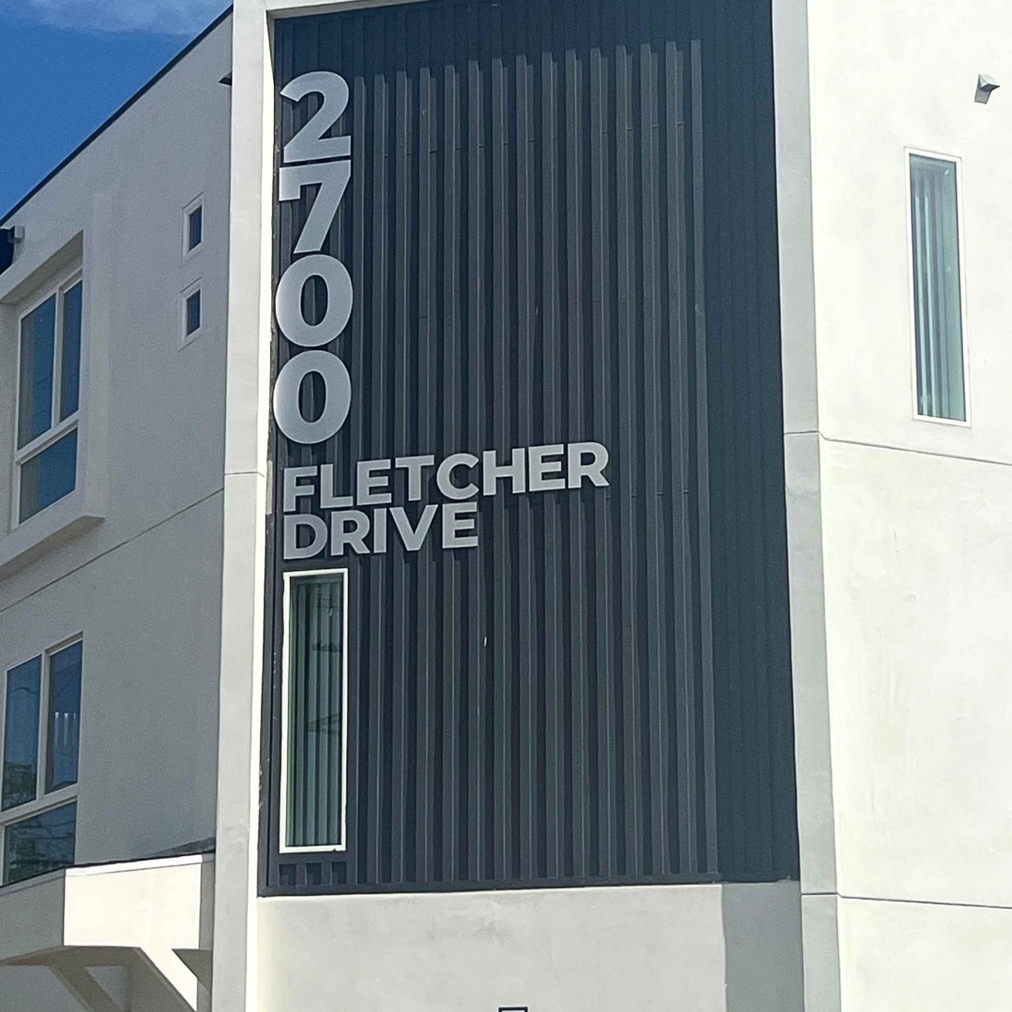 showing 24 inch BOLD RETRO address numbers and 12 inch letters