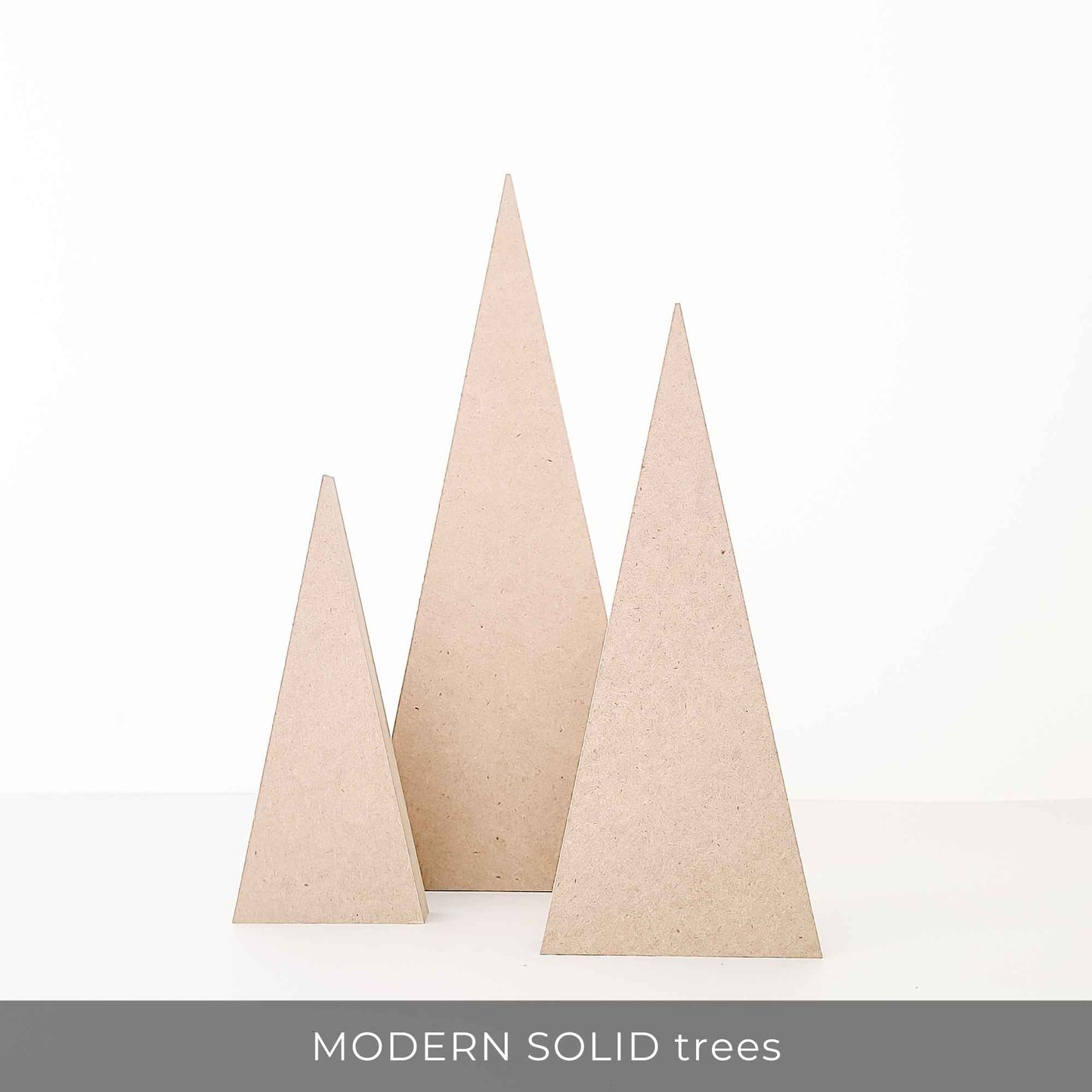Modern solid wooden trees for Christmas decor or baby boy nursery decor