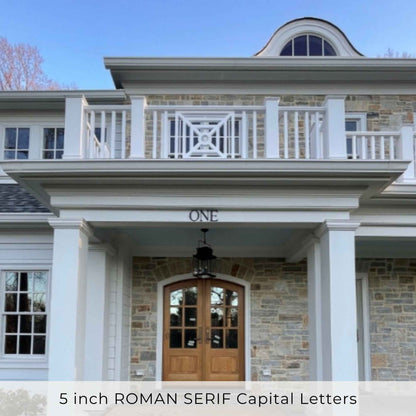 Black ROMAN SERIF business and address sign letters