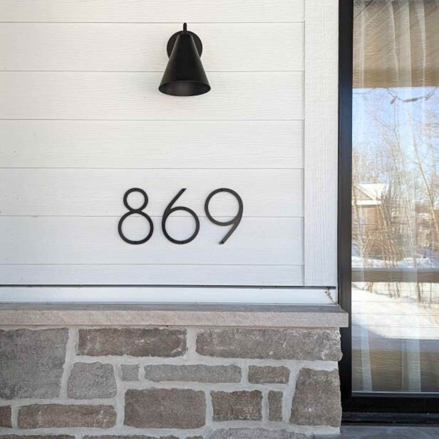 8 inch THIN MODERN house numbers and letters